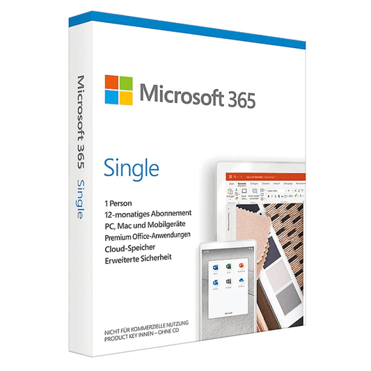 Microsoft 365 Single - 1 User - 1year for PC/MAC